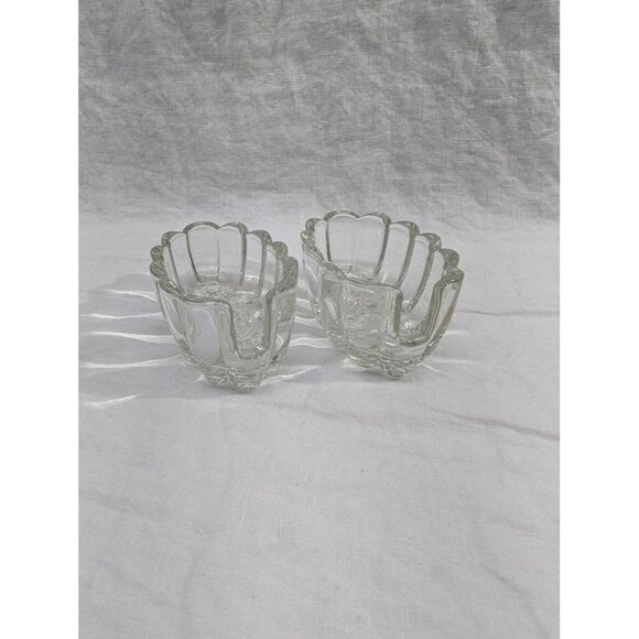 Set of 2 Vintage Princess House Crystal Utensil Spoon & Fork Rest Holders V7 - Picture 1 of 4